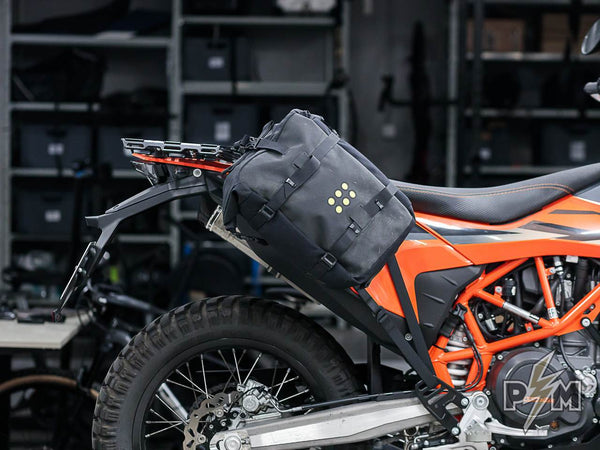Perun moto KTM 690 luggage rack, Extension plate and Heel guards Kriega OS-base OS-18 - 4