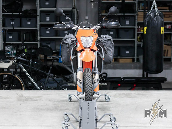 Perun moto KTM 690 Luggage rack and Extension plate with Enduristan Blizzard XL - 9