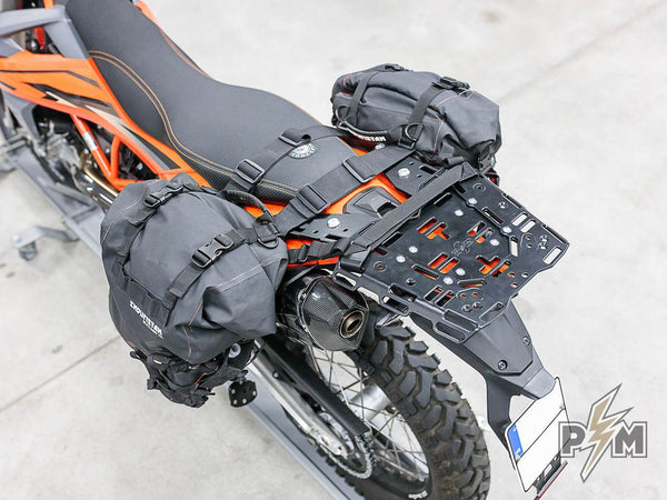 Perun moto KTM 690 Luggage rack and Extension plate with Enduristan Blizzard XL - 7