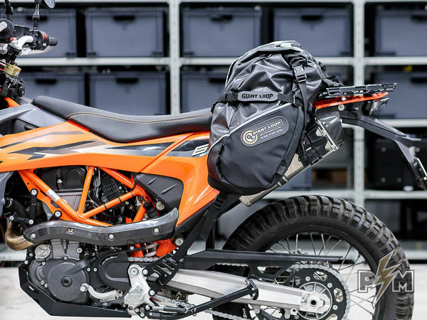 Perun moto KTM 690 Luggage rack, Extension plate and Heel guards with Giant Loop Great Basin - 3