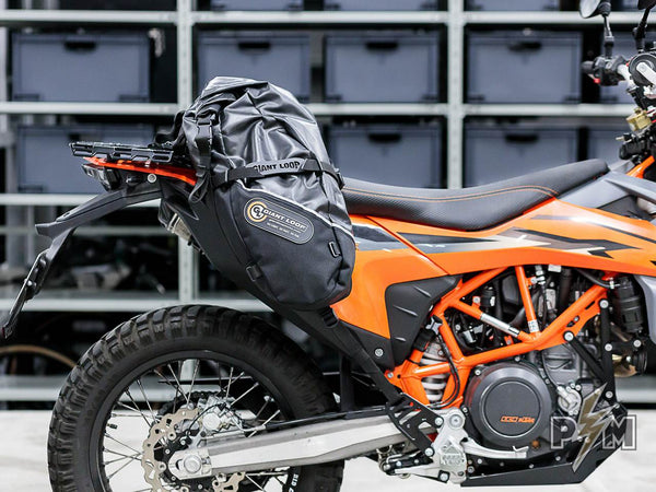 Perun moto KTM 690 Luggage rack, Extension plate and Heel guards with Giant Loop Great Basin - 8