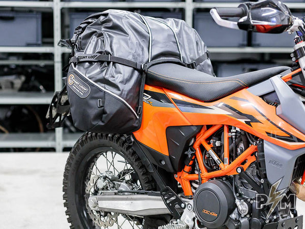 Perun moto KTM 690 Luggage rack, Extension plate and Heel guards with Giant Loop Great Basin - 9