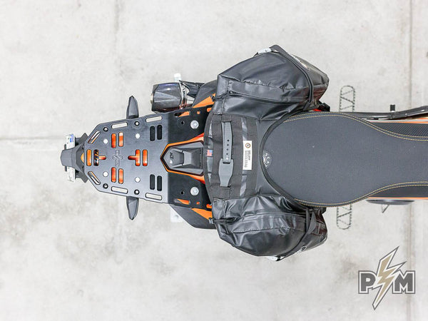 Perun moto KTM 690 enduro Luggage rack & Heel guards with Giant Loop Mojavi - 13