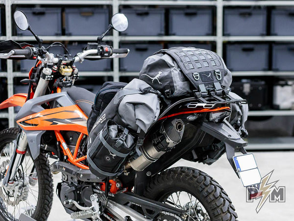 Perun moto KTM 690 Luggage rack, Extension plate and Heel guards with Mosko moto Reckless 80 - 10