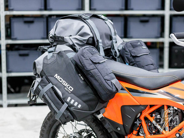 Perun moto KTM 690 Luggage rack, Extension plate and Heel guards with Mosko moto Reckless 80 - 15