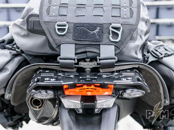 Perun moto KTM 690 Luggage rack and Extension plate with Mosko moto Reckless 80 and Gnoblin- 4