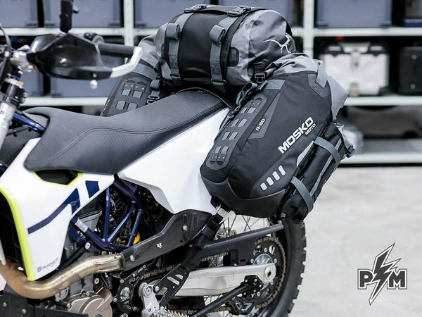 Perun moto Husqvarna 701 Luggage rack, Extension plate and Heel guards with Mosko moto Reckless 80 - 19