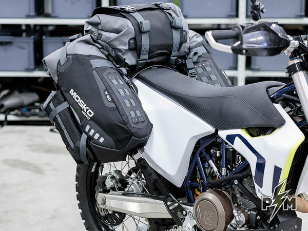 Perun moto Husqvarna 701 Luggage rack, Extension plate and Heel guards with Mosko moto Reckless 80 - 26