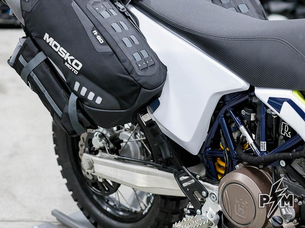 Perun moto Husqvarna 701 Luggage rack, Extension plate and Heel guards with Mosko moto Reckless 80 - 10