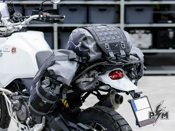 Perun moto Ducati DesertX Top luggage rack, Side carriers & Tie-down brackets Mosko moto Reckless 80 Gnoblin - 5
