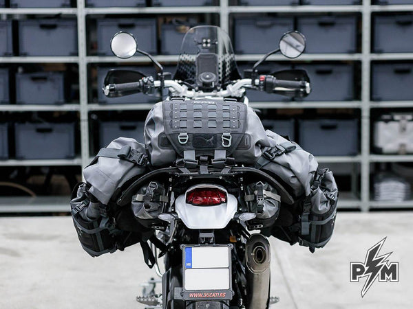 Perun moto Ducati DesertX Top luggage rack, Side carriers & Tie-down brackets Mosko moto Reckless 80 Gnoblin - 6