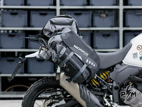 Perun moto Ducati DesertX Top luggage rack, Side carriers & Tie-down brackets Mosko moto Reckless 80 Gnoblin - 9