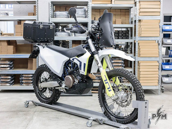 Perun moto Husqvarna 701 Luggage rack & Extension plate + Givi top case -