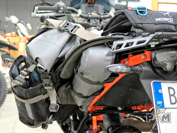 Mosko moto Reckless 80 Revolver on KTM 790 Adventure R - Perunmoto