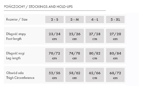 Fiore Size Guide