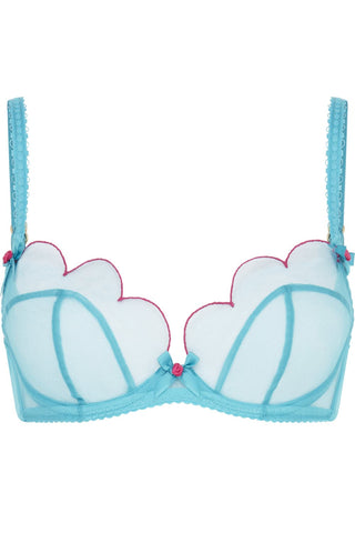 Agent Provocateur Molly Plunge Underwired Bra Blue/Pink – Naughty