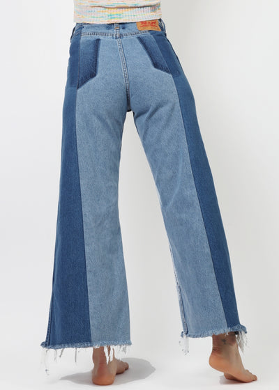 70's Blue Corduroy Lee Flare Pants Selected by Nomad Vintage