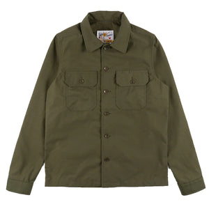 Work Shirt - Military Satin - Army - Iron Pyrite Production