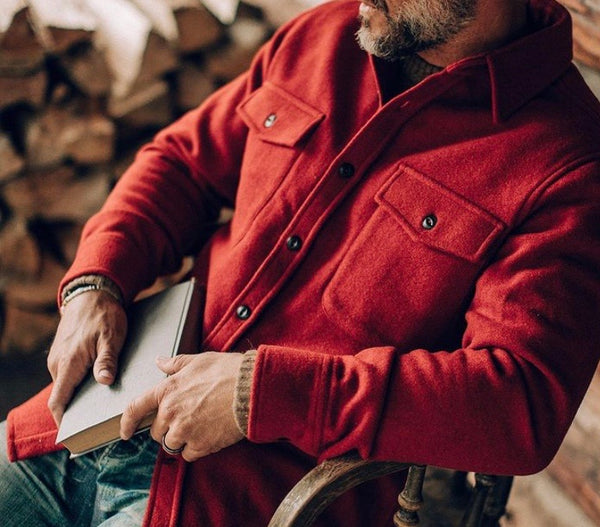 The Maritime Shirt Jacket in Clifford Red