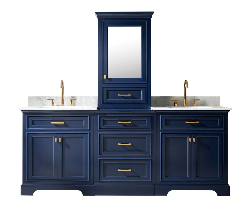 Design Element ML-84MC-BLU Milano 84" Double Sink Blue Bathroom Vanity Modular Set - Design Element - Ambient Home