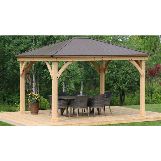 10 x 10 Meridian Gazebo Graphite Roof - Yardistry