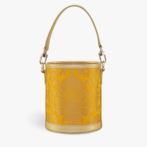 Tan & Loom's Yellow Potli Bag For Women In India Brocade Genuine Leather