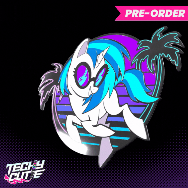 Neon Waves Pin