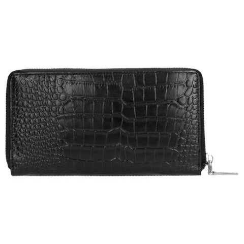 Wojas Crocodile Embossed Leather Zip Around Wallet | 995351 – Luxahaus ...