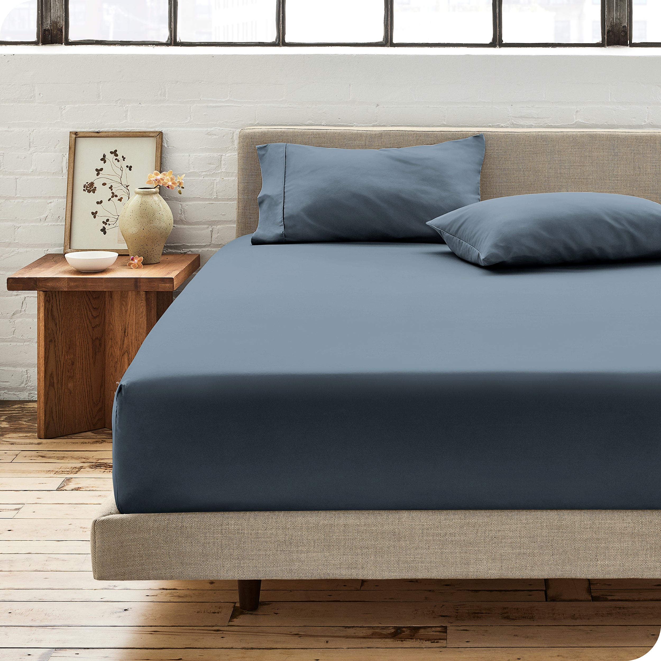 Split King Adjustable Bed Sheet Sets 100% Breathable Crispy Soft Cotton  Percale Sheets