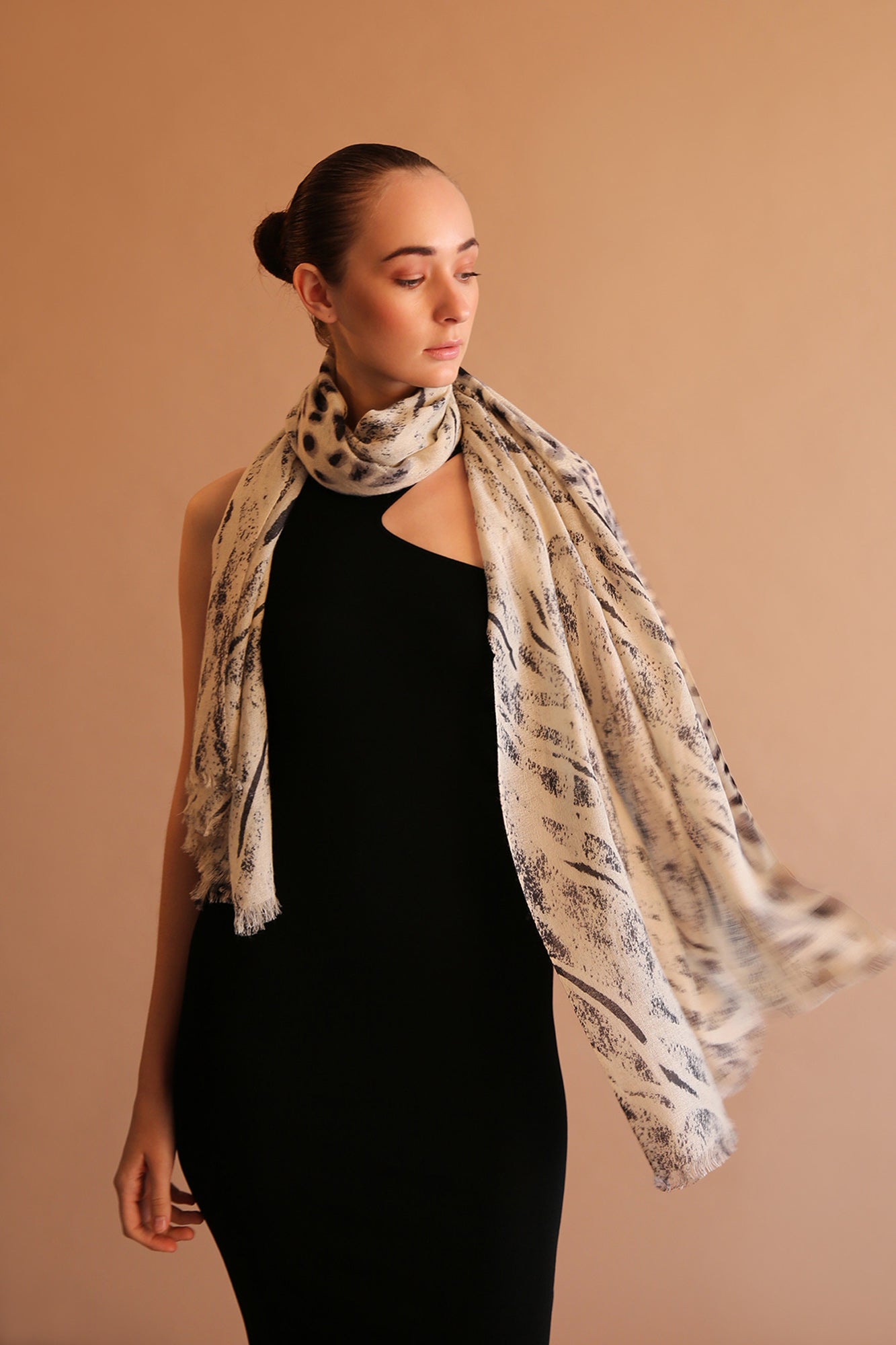 printed silk cashmere scarf – Pashma.com