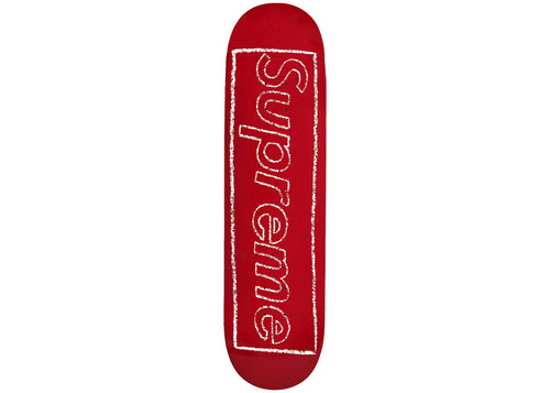 Supreme x KAWS Chalk Logo Skatedeck (Black) – Post Modern Vandal