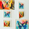 Set of three butterfly ceramic tiles|Home decor
