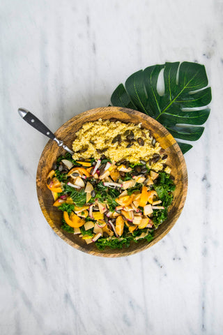 cooked-rice-with-vegetable-salad