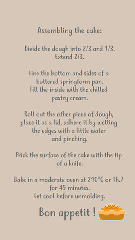 mimi et lulu - fun recipe of the Basque Cake to make for your kids - Assembling the Cake - January 2022