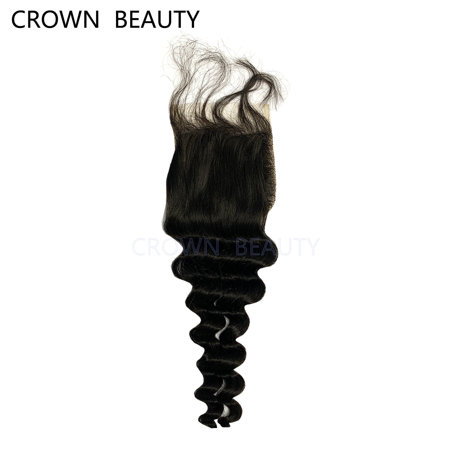 Top Virgin 4*4, 5*5 Lace Closure and 13*4 Lace Frontal Loose curly #1B