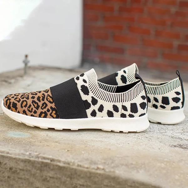 jellipops leopard flat heel sneakers