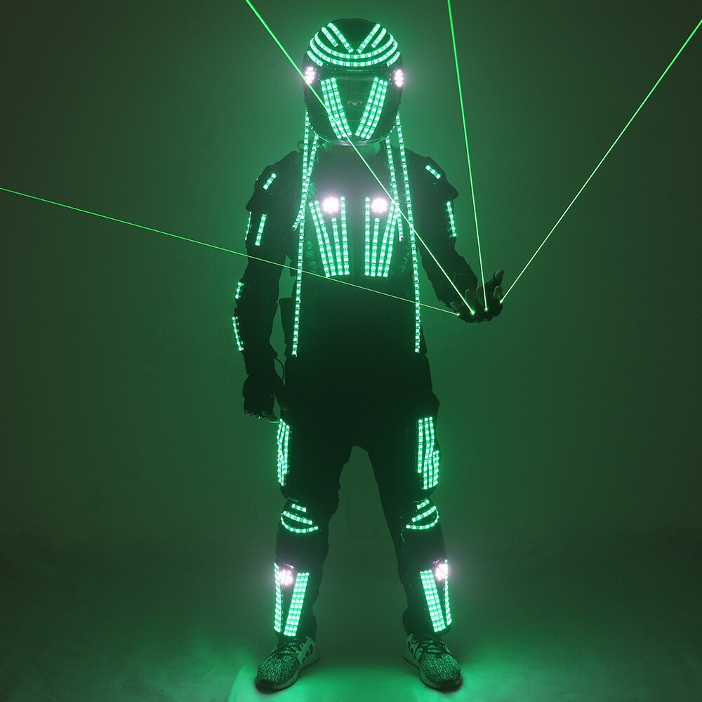 New Luminous Armor Clothing Glowing Costumes Christmas Halloween L – Robot