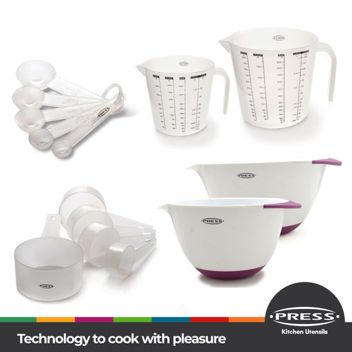 PRESS 2 -Piece Plastic Measuring Cup Set