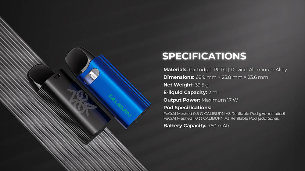 Uwell Caliburn AZ3 Pod System Kit details