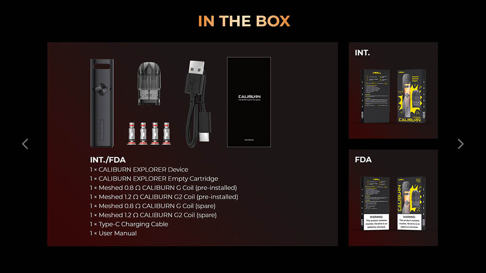 Uwell Caliburn Explorer Pod System Kit