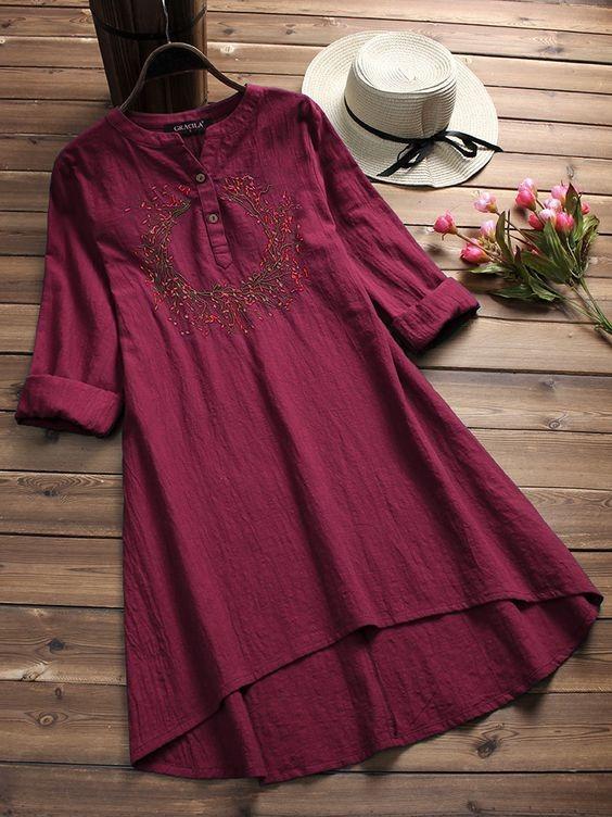 dark pink casual dress