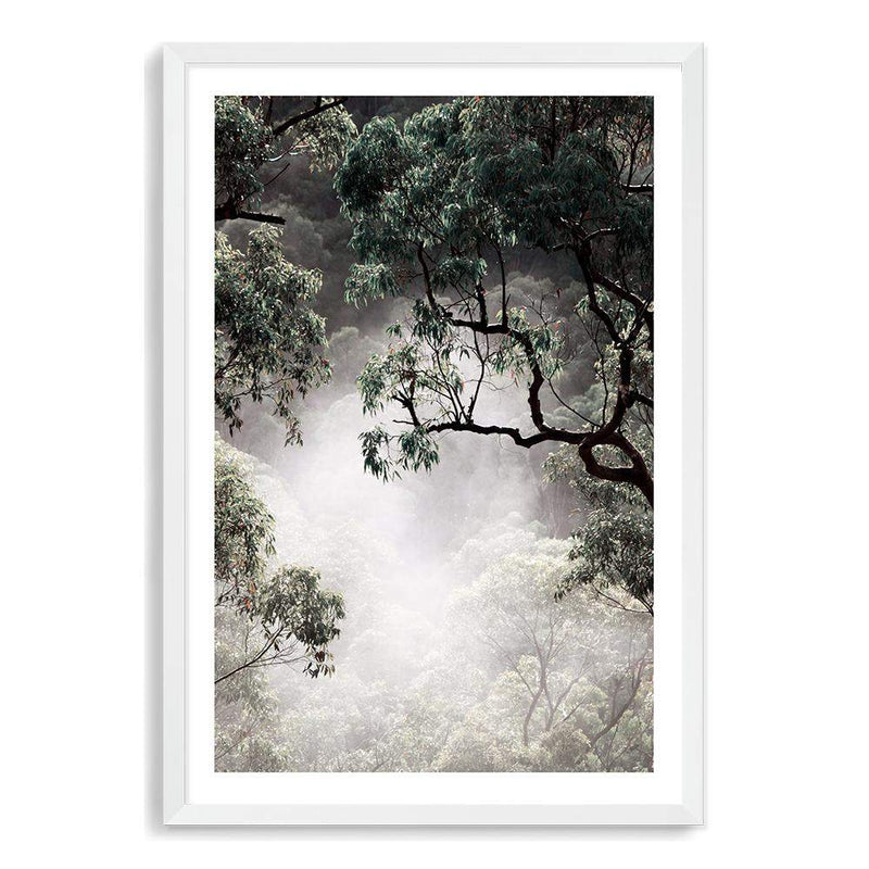 Canopy Of Mist-The Paper Tree-botanical,bush,canopy,forest,green,mist,misty,misty trees,muted tone,nature,portrait,premium art print,rainforest,tree,trees,wall art,Wall_Art,Wall_Art_Prints