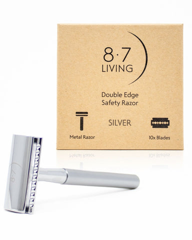 Double Edge Silver Safety Razor