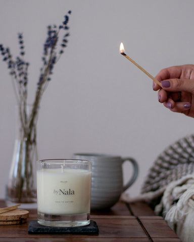 relax with the aromatherapy candle