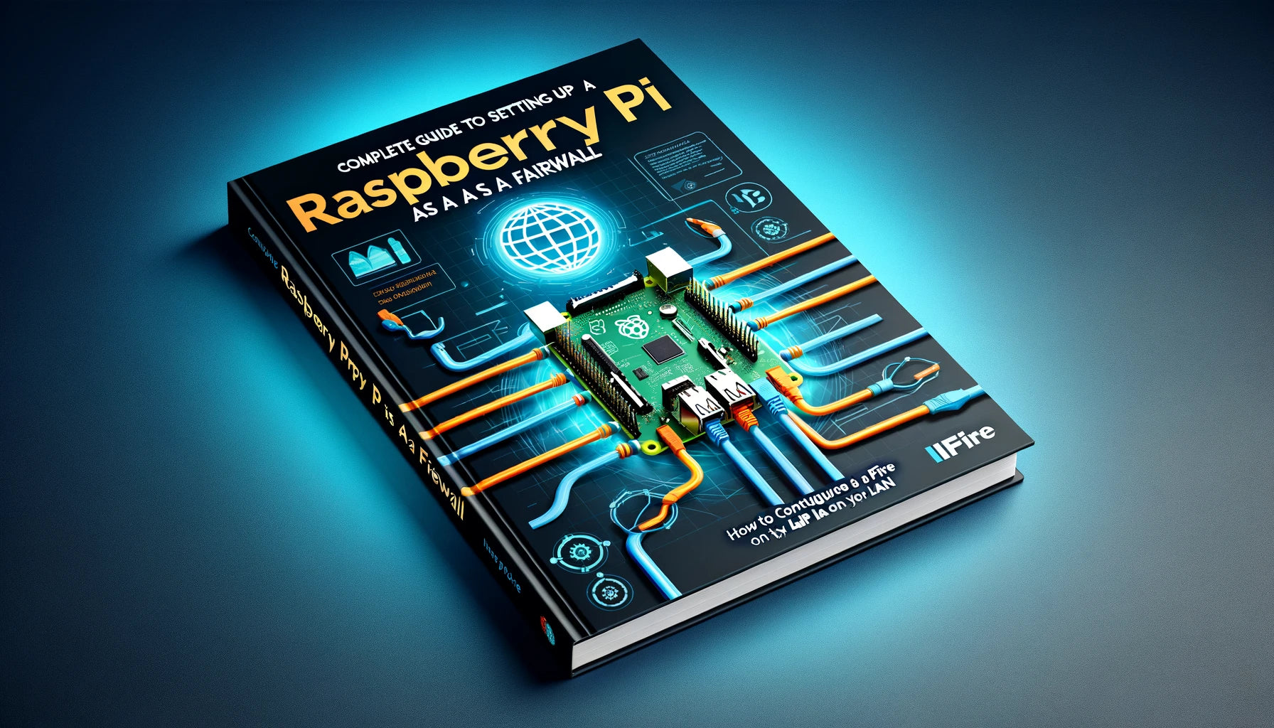 DALL·E 2024-04-08 16.27.47 - A modern and engaging book cover for 'Complete Guide to Setting Up a Raspberry Pi as a Firewall'. The cover should feature a Raspberry Pi device with .webp__PID:e390344e-9898-45cb-b247-2b3ac32d0b0f