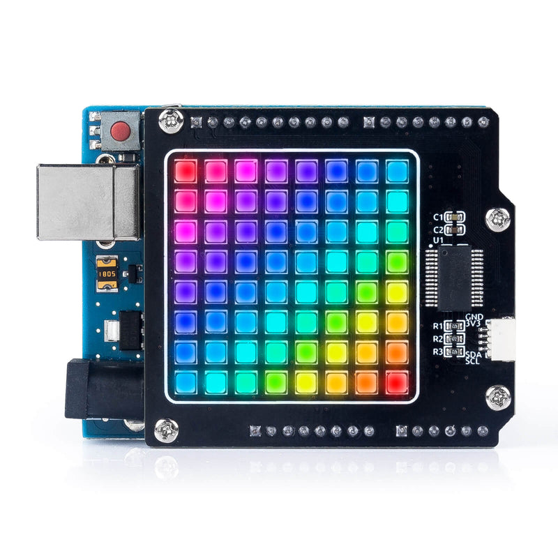 inhoudsopgave Onmiddellijk Deuk RGB 8x8 64 LED Matrix Panel Compatible with Arduino Individually Addre