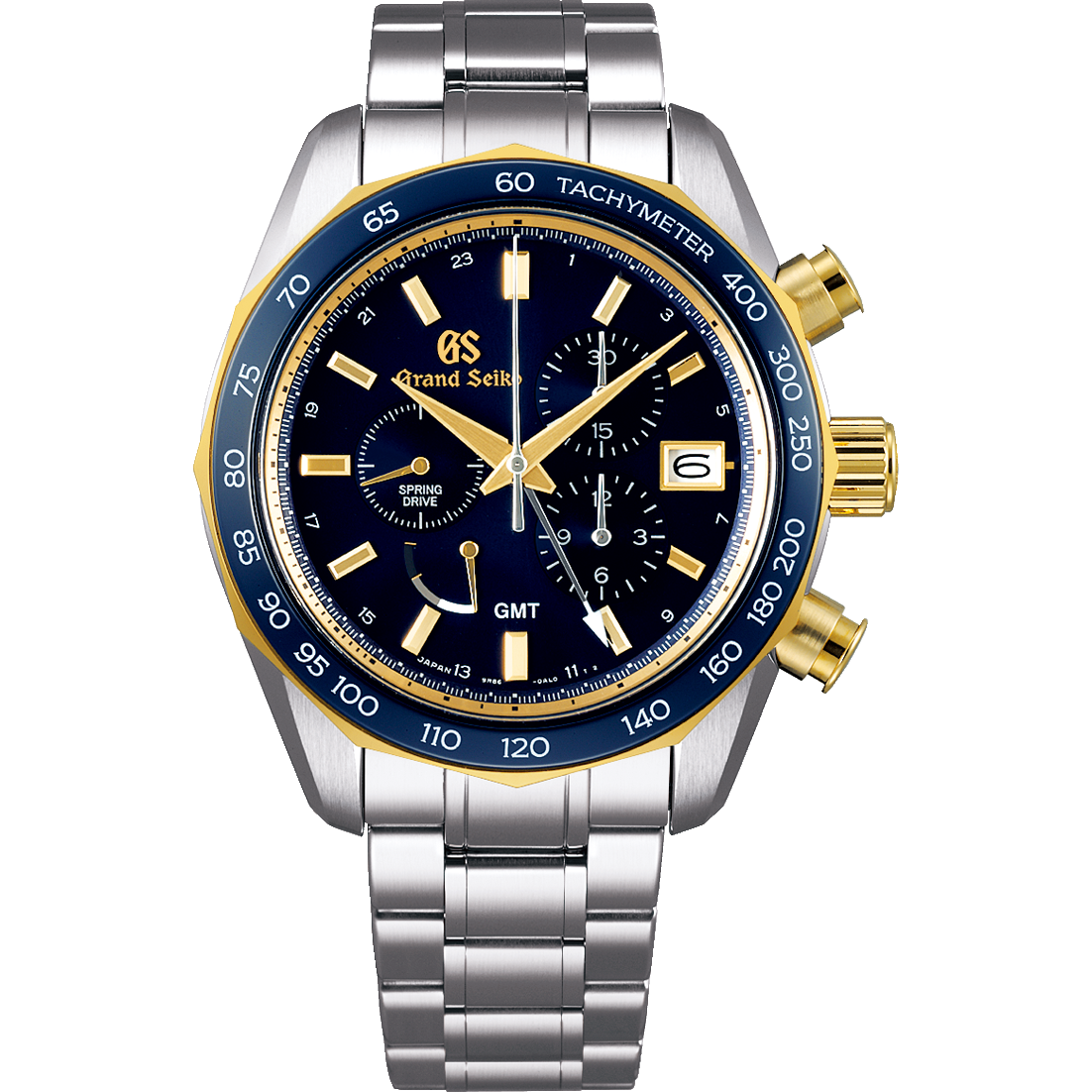 Grand Seiko Spring Drive Chronograph Gold Blue SBGC242 Watch – Grand Seiko  Official Boutique