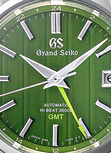 Grand Seiko Hi-Beat GMT 44GS Green Dial SBGJ259 Watch – Grand Seiko  Official Boutique