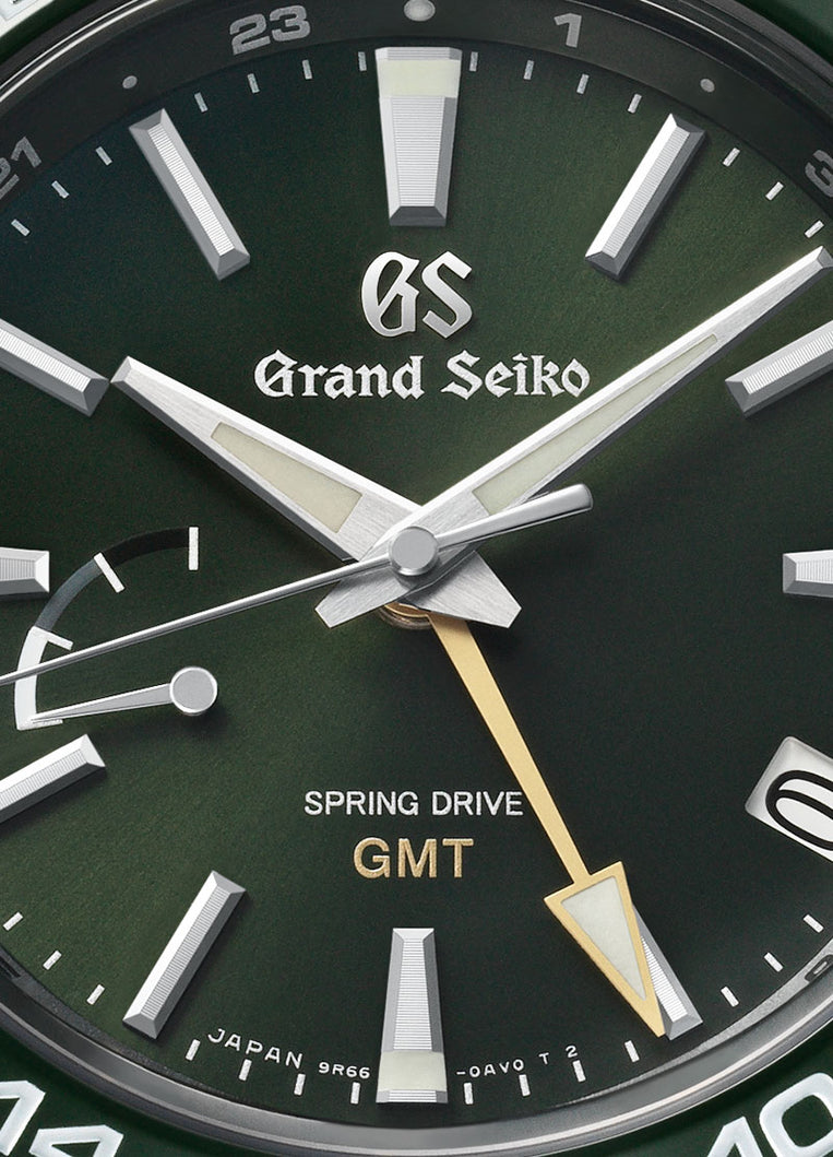 Grand Seiko Spring Drive GMT Green Ceramic SBGE257 Sport Watch – Grand Seiko  Official Boutique