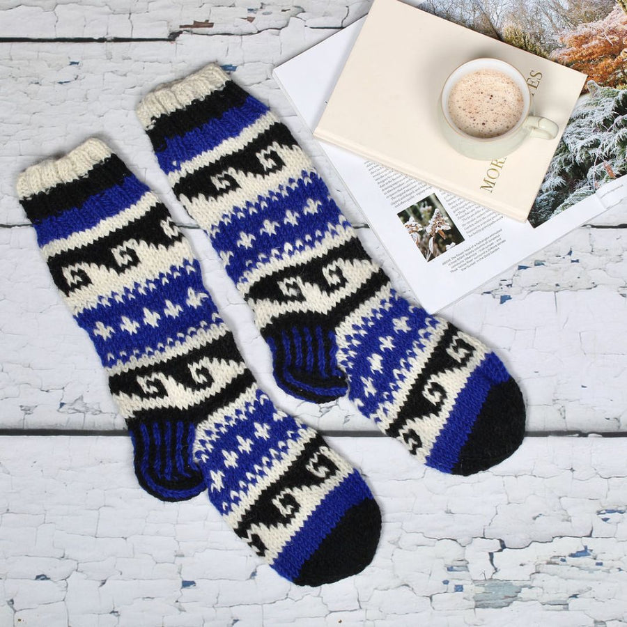 Hand knitted woollen socks by Paper High – Loving Small Business